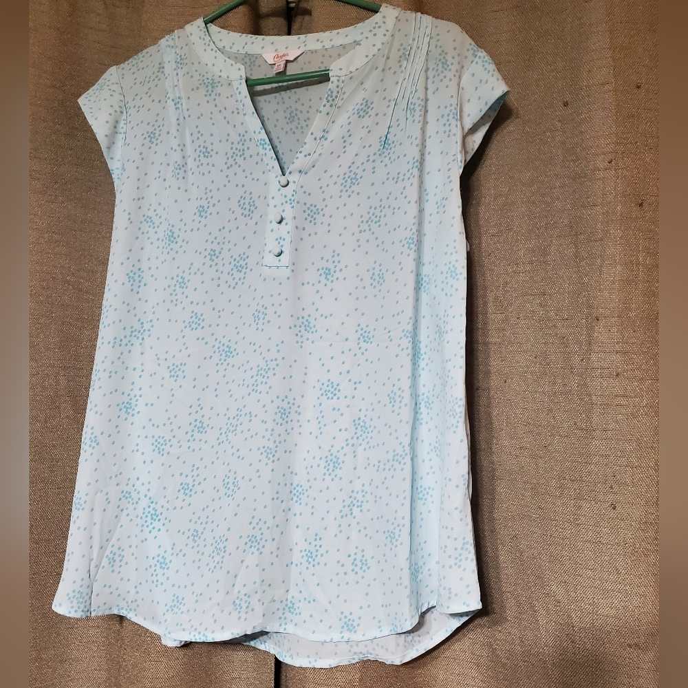 Plus Size Poka-dot Blouse
